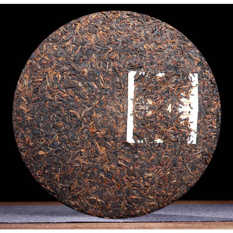 2023 Ripe Puer Golden Buds Cake Menghai Daoshenggen Court Pu'er Tea 357g/12.59oz