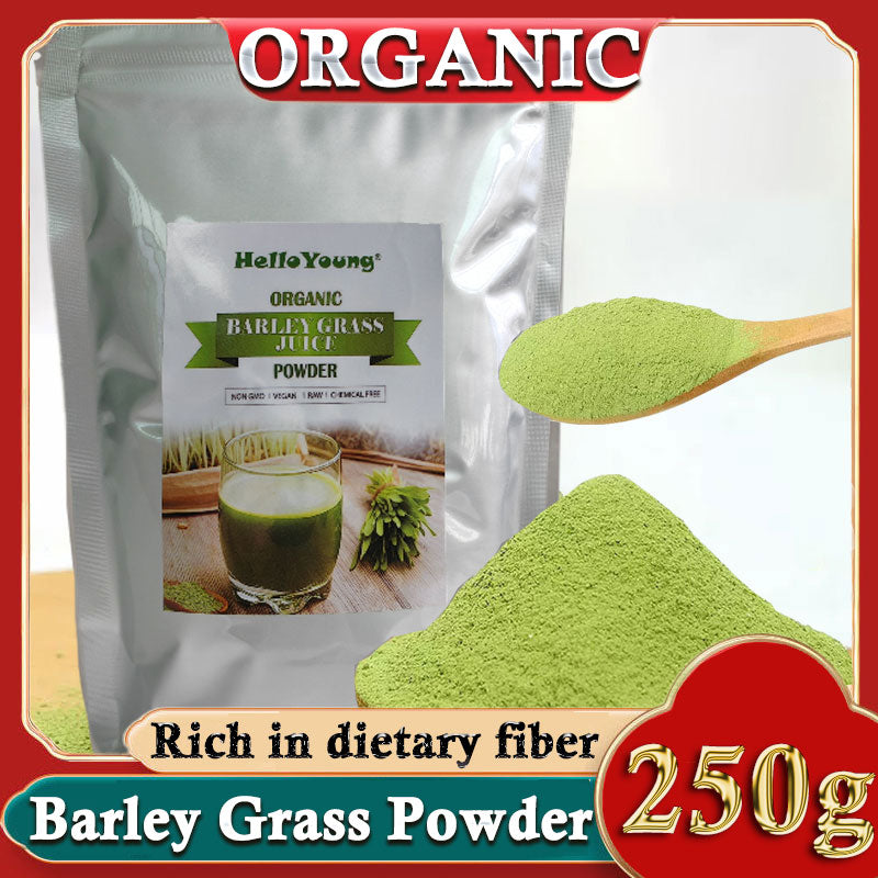 HelloYoung HelloYoung 250g Organic Barley Grass Powder Gluten Free Non-GMO Superfood burning fat, purifying liver, lowering cholesterol, beautiful skin Main image