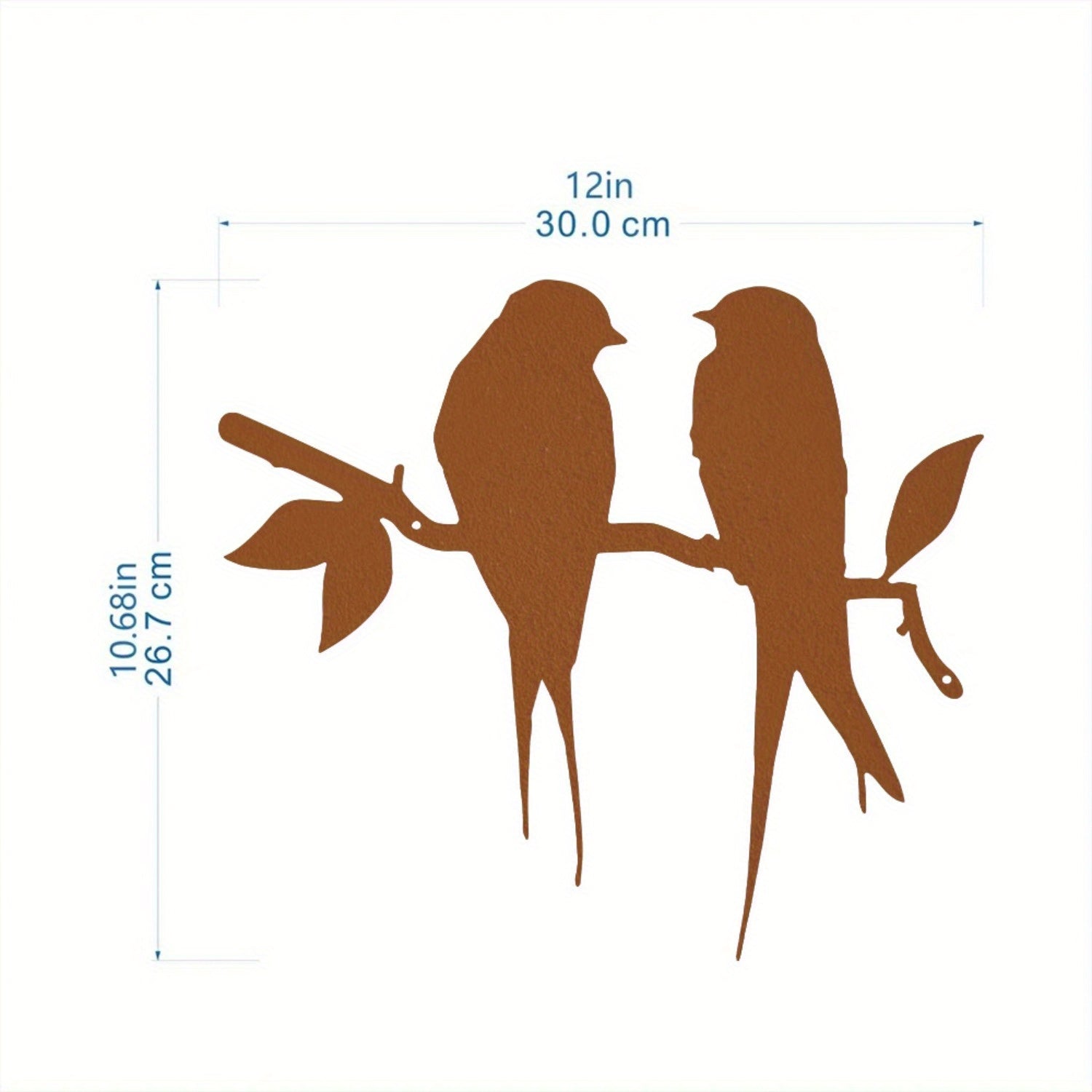 CIFbuy Antique-Style Rusty Bird Branch & Flying Bat Metal Wall Art - Decorative Iron Sculpture for Dorms, Restaurants & Bedrooms - Unique Design for Artistic Home Enhancement Wall Sculptures.
