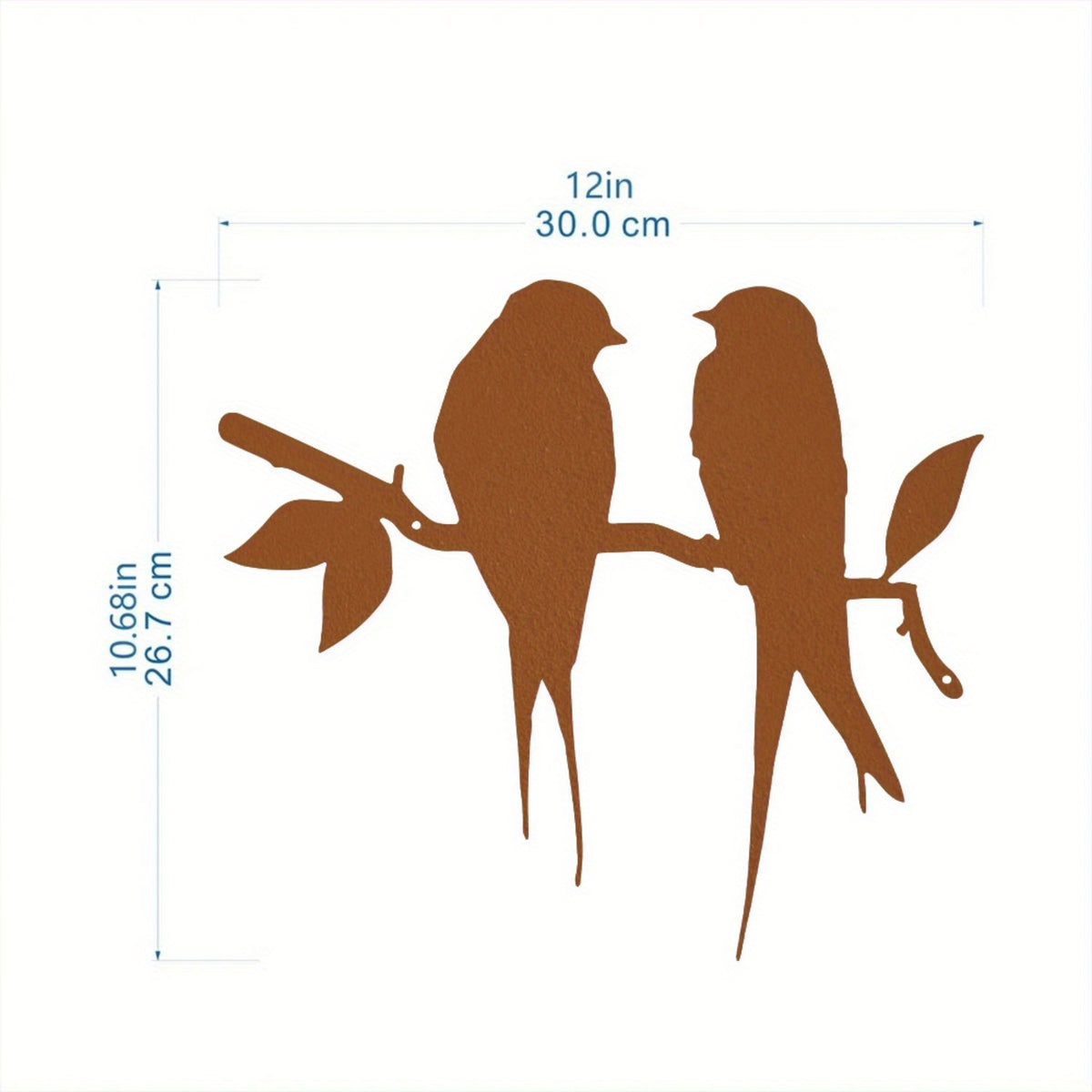 CIFbuy Antique-Style Rusty Bird Branch & Flying Bat Metal Wall Art - Decorative Iron Sculpture for Dorms, Restaurants & Bedrooms - Unique Design for Artistic Home Enhancement Wall Sculptures.