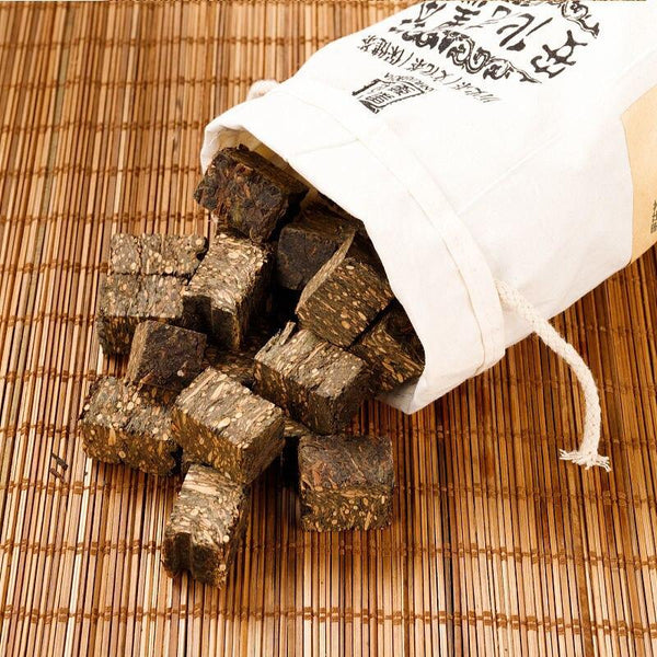 HelloYoungTea 2015 Anhua Dark Tea Qian Liang Cha, Portable with Floral Aroma, 500g 2015年安化黑茶千两茶，便携装，花香型，500克