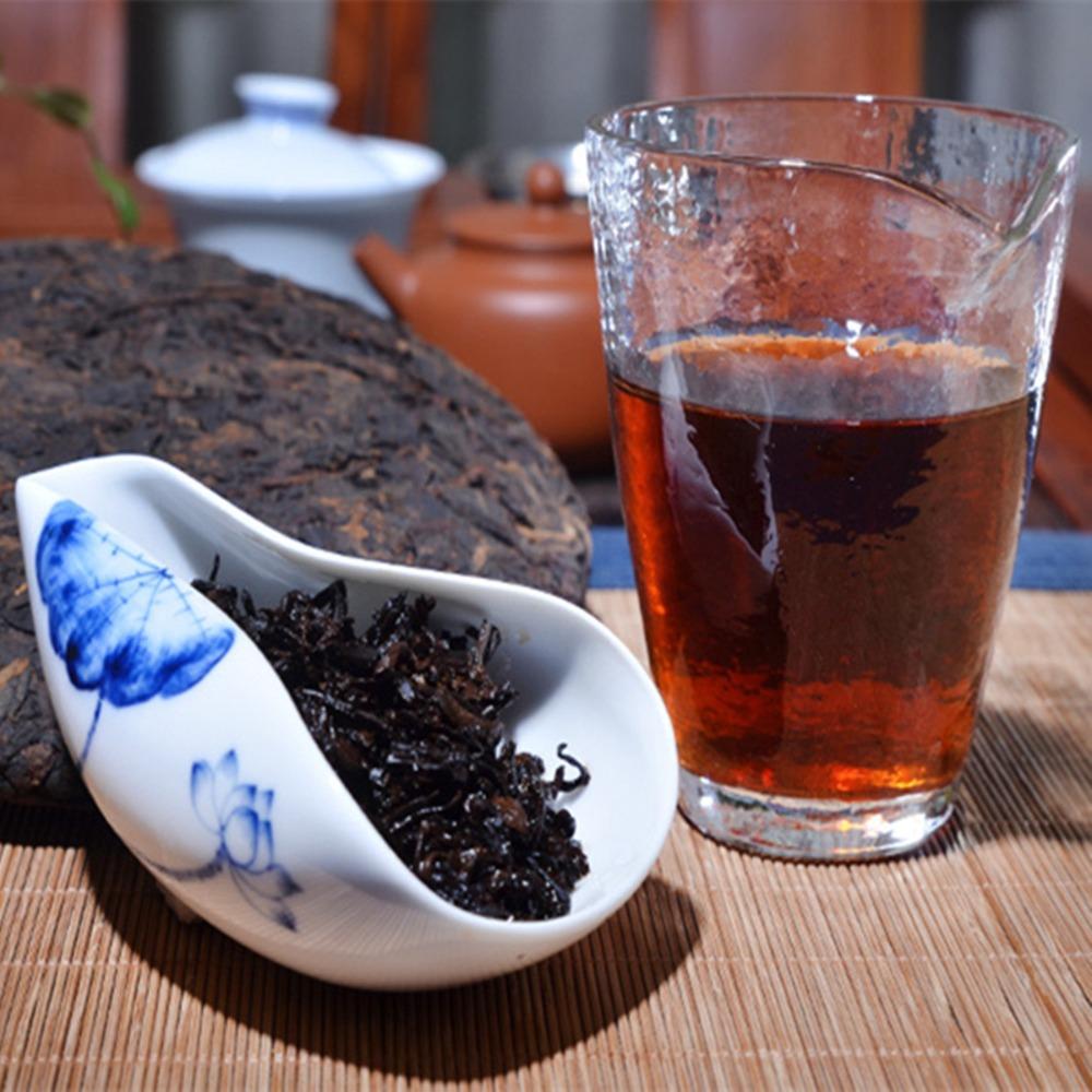 HelloYoungTea Organic Ripe Pu-erh Tea Cake 357g Ancient Tree Compressed