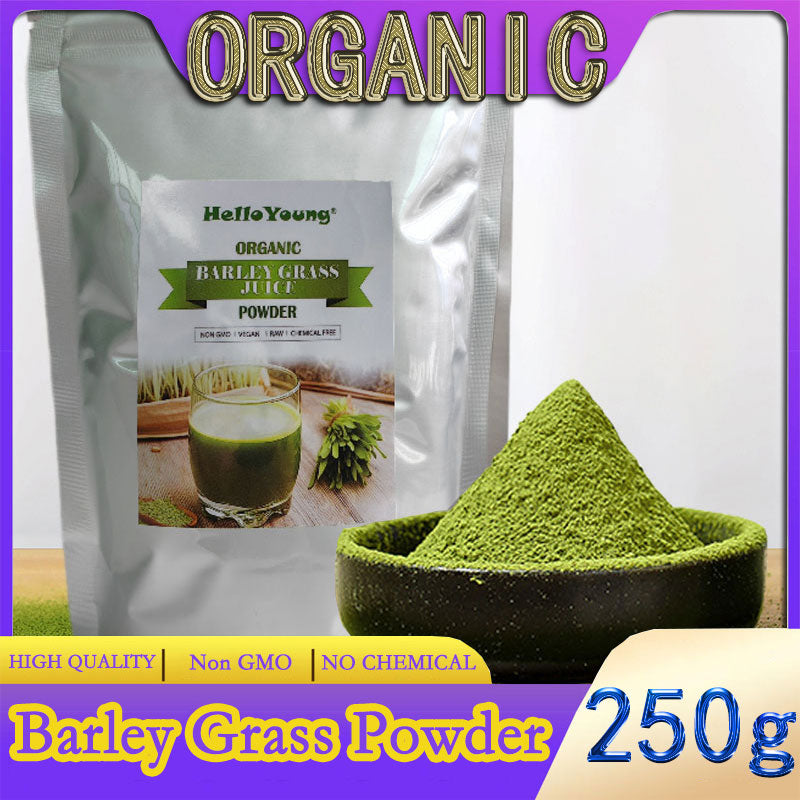 HelloYoung barley powder pure organic Organic Barley Grass Powder original 250g barley grass official store Gluten Free, Non-GMO, Kosher