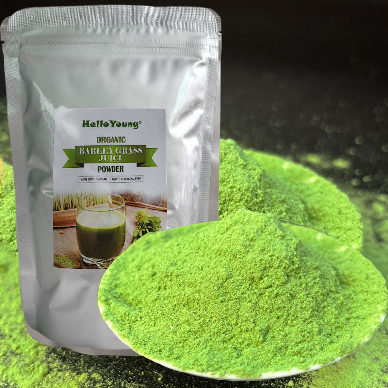HelloYoung HelloYoung Organic Wheat Grass Powder 250g, Wheatgrass Powder for Immunity Support and Whole Food Supplement, Rich in Fibers, Vitamins, Minerals, Raw Organic Perfect Food Green Superfood