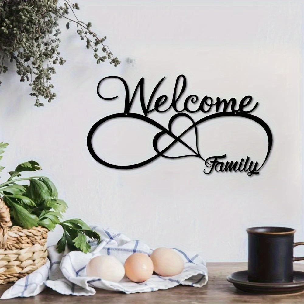 CIFbuy™ Modern Rust-Resistant Metal Welcome Sign Wall Art - Sleek Design for Indoor/Outdoor Home Decor, Farmhouse Porch Accent with Weatherproof Durability - Stylish Wall Sculpture - Wall Sculptures.