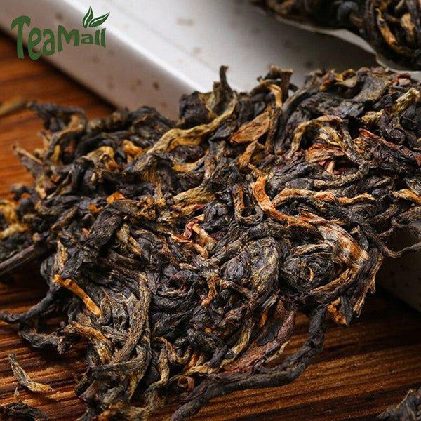 HelloYoungTea 2021 Feng Qing Dianhong Golden Bud High Mountain Black Tea with Honey Aroma, Tea Cake 357g