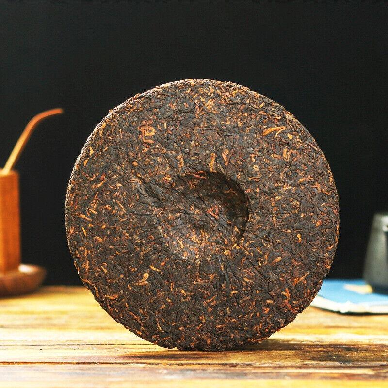 HelloYoungTea 357g Yunnan Pu'er Tea Palace Tea Cake Menghai Mature Cake Old Tea Qizi Cake