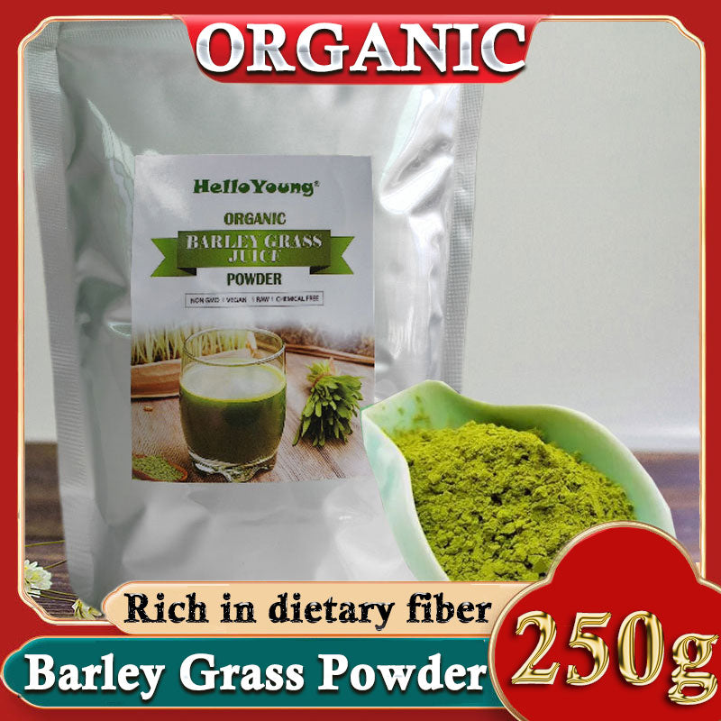 HelloYoung Organic Barley Grass Powder, Antioxidant-Rich, Energy Booster Organic Grass Powder, 100% Natural Superfood
