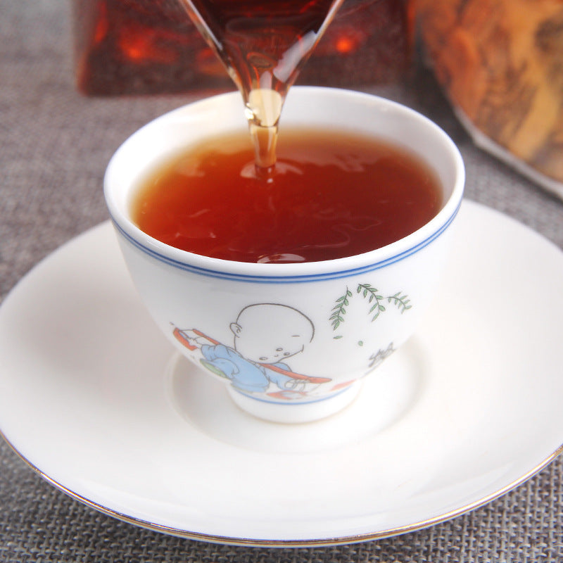 HelloYoung Glutinous Rice Fragrant Puer Tea Ancient Tree Nuo Mi Xiang Ripe Puer Tea 357g
