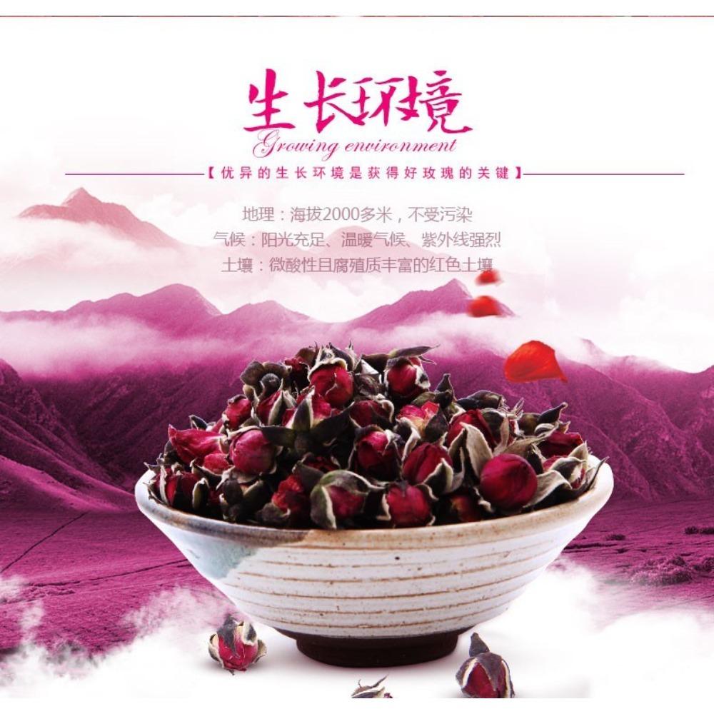 HelloYoungTea Dried Rose Buds Flower Tea Cake Natural Herbal Infusion Premium Quality
