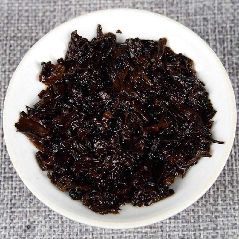 HelloYoungTea 357g Top Black Tea Yunnan Pu-erh Tea Ancient Tree Pu-erh Ripe Cake Health Care