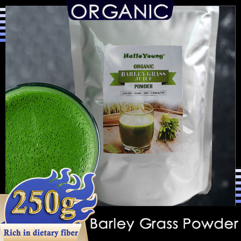 HelloYoung Barley Grass Powder Original 100% healthy Pure Organic Barley Contains Iron Vitamin C, & Vitamin E – Non-GMO Main image