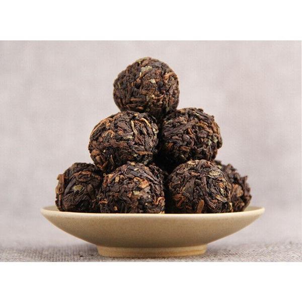 Glutinous Rice Fragrance Puerh Ripe Tea Dragon Pearl 500g Puerh Tea Tuocha