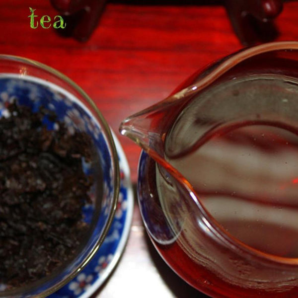 HelloYoungTea Yunnan Le Xingxiang Ancient Tree Chenxiang Ripe Puer Qizi Tea Cake 357g