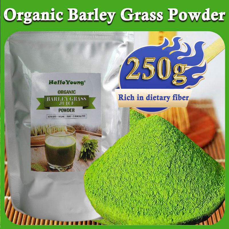 HelloYoung Barley Grass Powder Original 100% Pure And Organic Green Tea Barley Grass Powdered Drink 100% Natural Pure Barley Grass Low Sugar Body Detoxification Main image