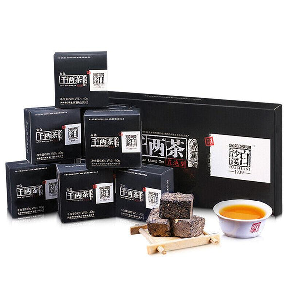 HelloYoungTea Qian Liang Tea Cha Hunan Anhua Dark Tea Brick 320g