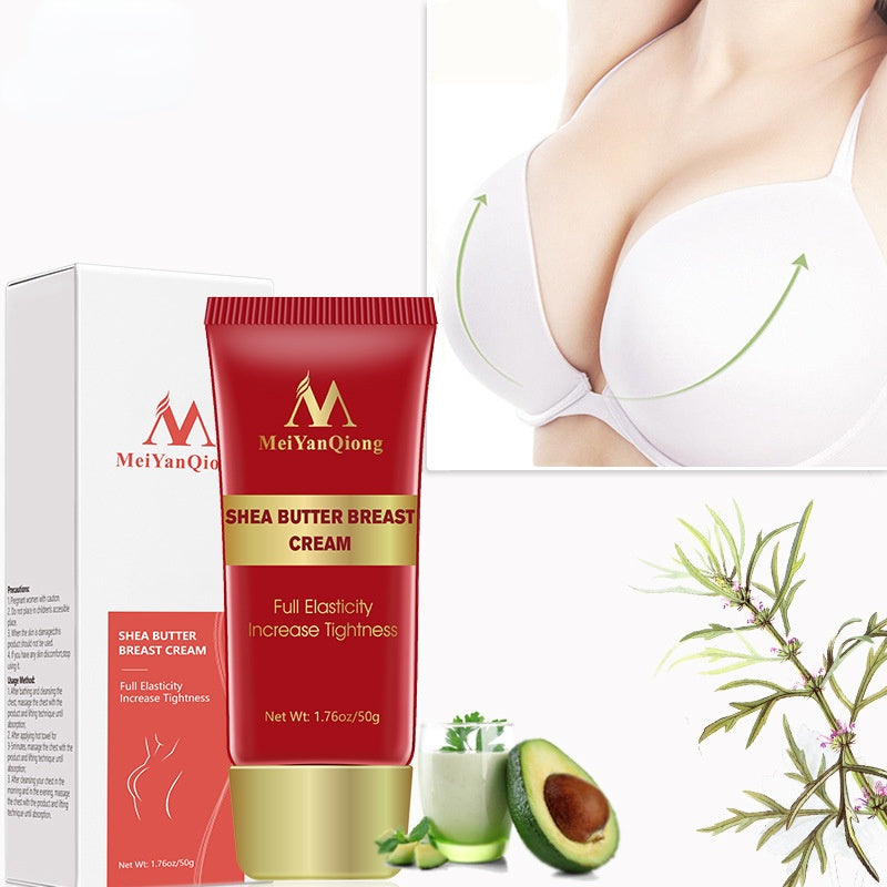 Meiyanqiong Shea Butter Breast Enhancement Cream +Lavender Beauty Breast Enhancer Massage Essential Oil Set Big Bust Skin Care