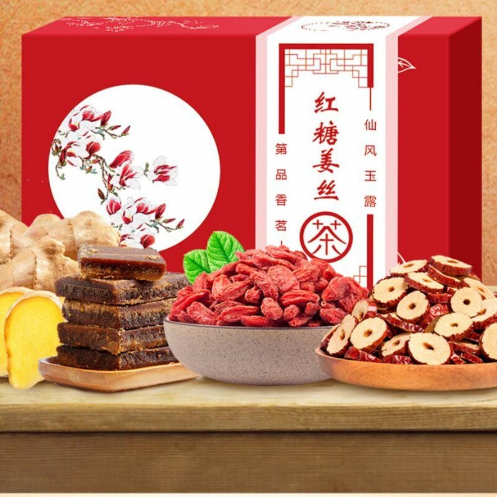 HelloYoungTea Brown Sugar Ginger Tea 12g*10 Bags Natural Herbal Drink