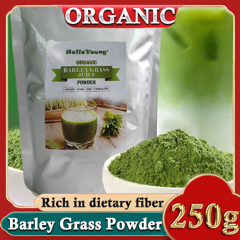 HelloYoung 250g Organic Barley Grass Powder Gluten Free Non-GMO Superfood Vegan 100% Natural Superfood, Vegan, Gluten Free, Non-GMO, Kosher Main image