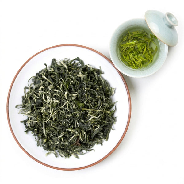 HelloYoung Tea Suzhou Biluochun green tea loose leaf product with premium packaging and authentic Chinese tea leaves