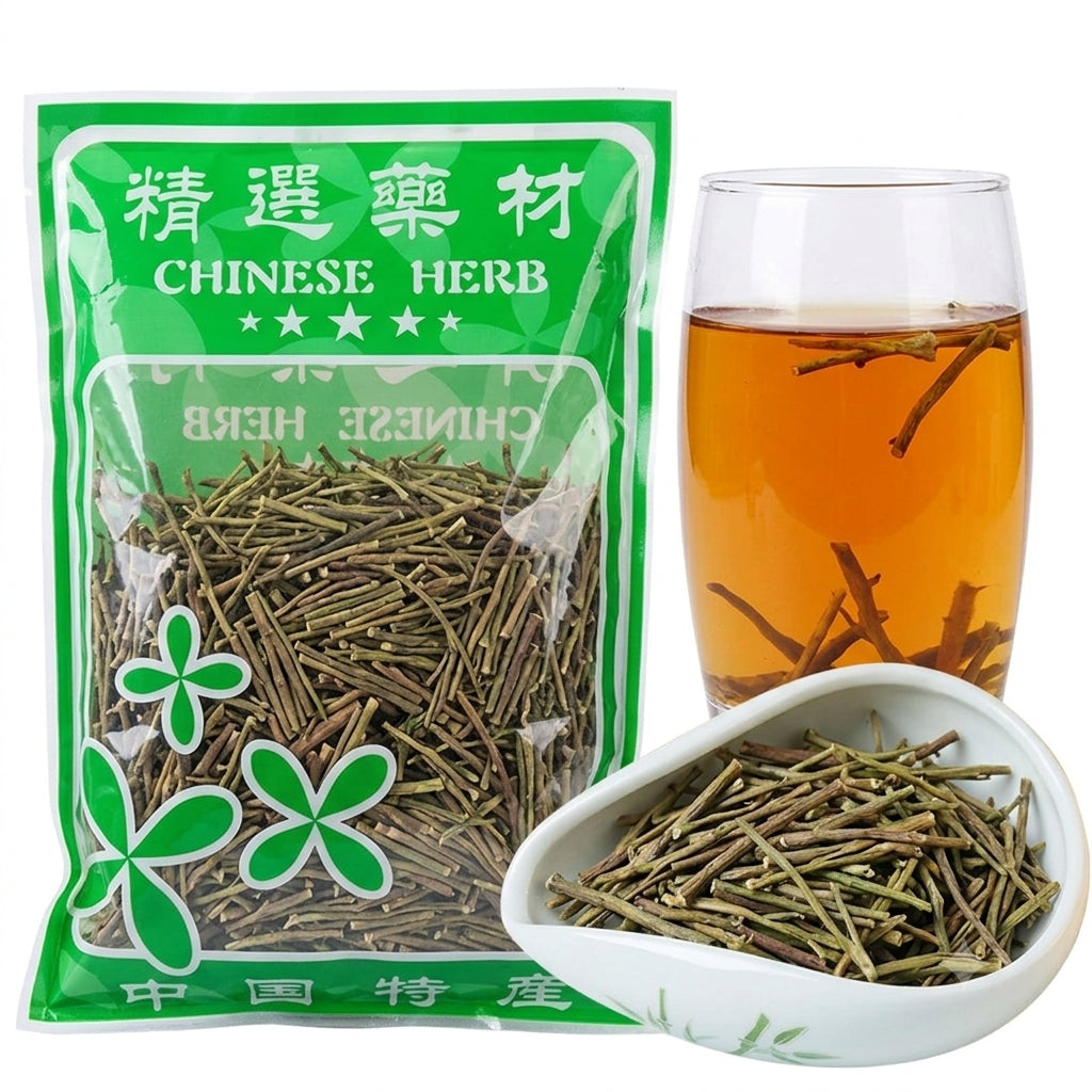 HelloYoungTea premium Ephedra Sinica herbal tea packaging, showcasing natural daily wellness loose leaf tea.