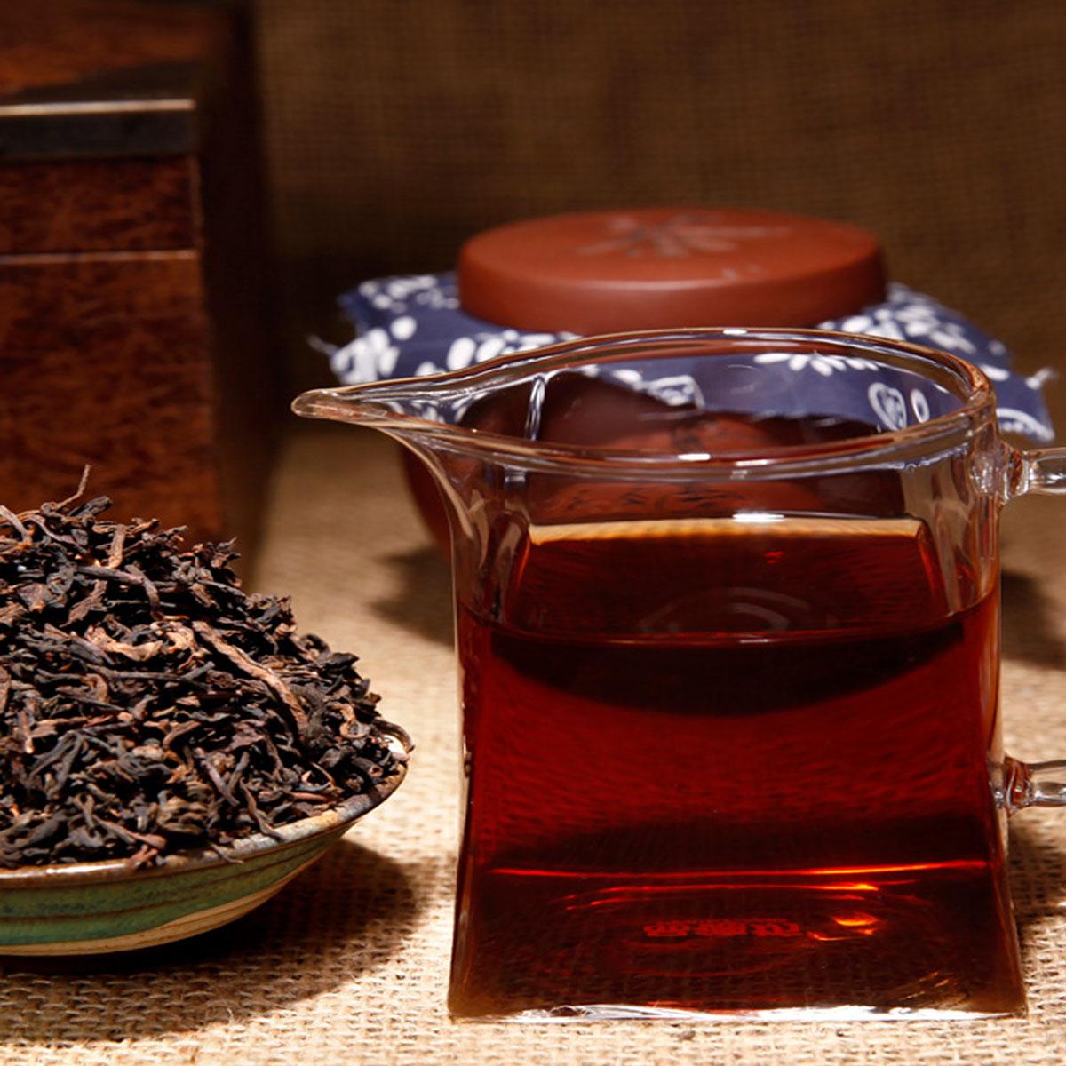 HelloYoung Organic Puerh tea Cooked Tea Barrel Black Tea High Mountain Chinese Puer cha250g