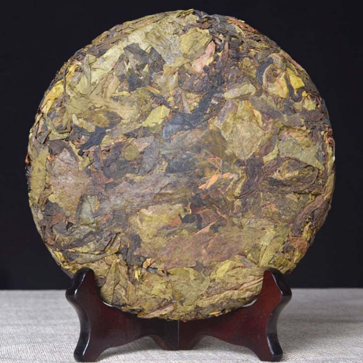 HelloYoung Puerh Tea Raw Tea Ancient Tree Golden Leaf Snowy Mountain  Yunnan Big Leaf 357g