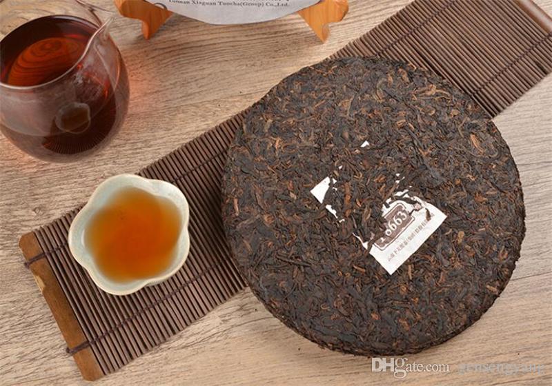 HelloYoung Ripe Puer Cake Black Tea Pu erh Tea Cooked Tea T8663 Xiaguan Jinbang Series 357g