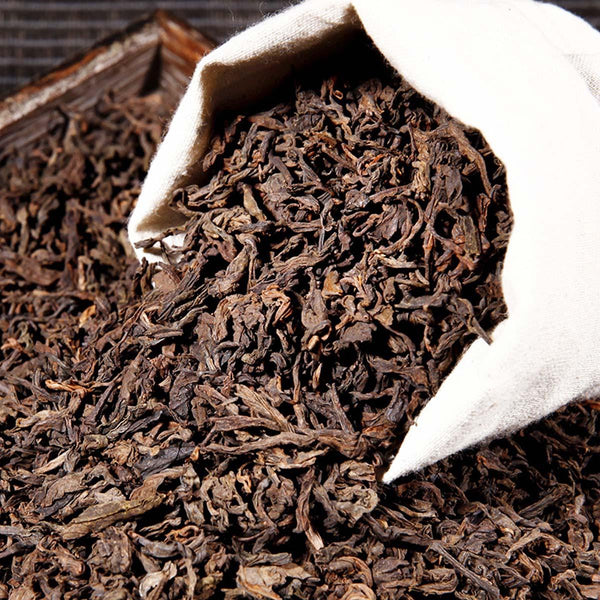 HelloYoung Ripened Puerh Tea Yunnan Black Puer Tea China Bulk Cooked Pu-erh Tea Loose Leaf