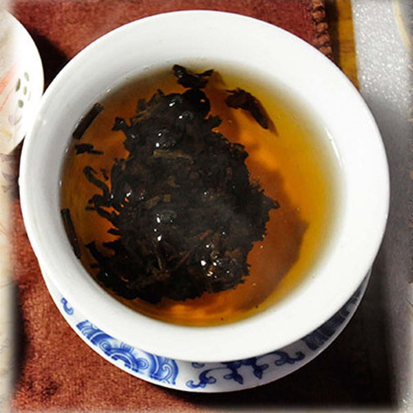 HelloYoung Top Grade Ripe Puer Black Tea Cake Healthy Food  Yunnan Qizi Old Tea Cooked Cake