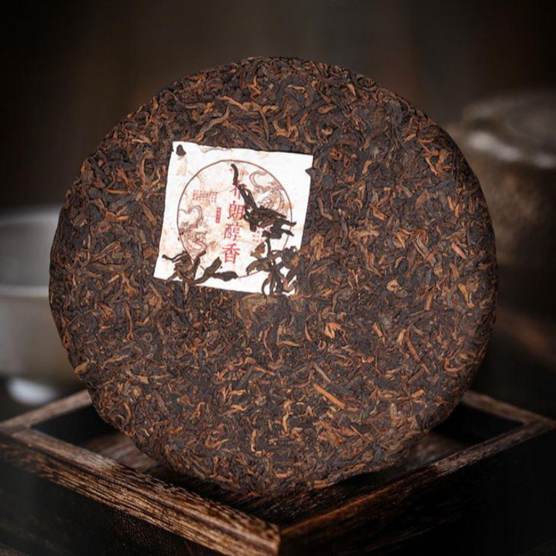 357g Bulang Puerh Ripe Tea Cake Yunnan Old Pu-erh Cooked Tea Chinese Pu'er Tea Secondary image
