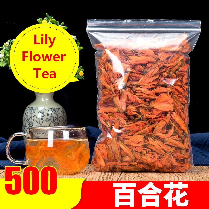 HelloYoung 50~500g China Lily Dried Flower Tea Natural Flower Herbal Tea Lilium Help Sleep