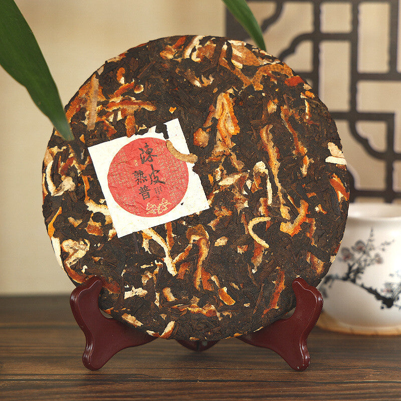 357g Tangerine Peel Puerh Ripe Tea Cake Orange Peel Pu-erh Cooked Tea Pu'er Tea Secondary image