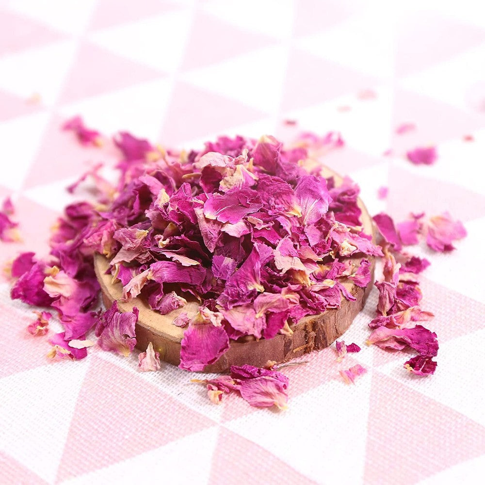 FullChea Dried Rose Petals 97g Edible Flowers Real Rose Petals Main image