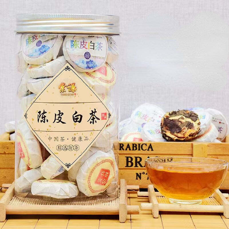Portable Mini White Tea CakeChinese Shoumei Tea Tangerine Peel Old White Tea Secondary image