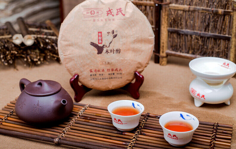 HelloYoung MENGKU Brand Mu Ye Chun Three Years Chen Pu-erh Tea Cake 400g Ripe Puer Tea