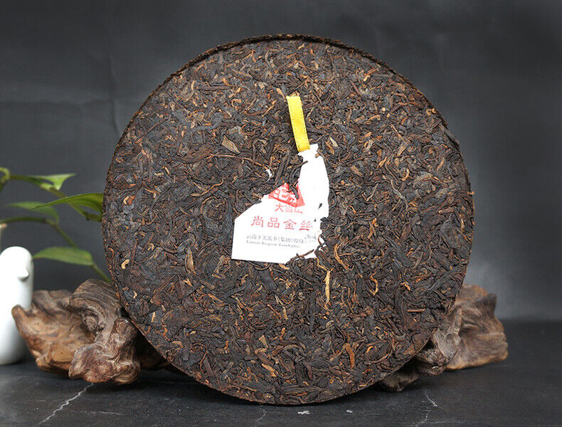 HelloYoung Big Snow Shang Pin Golden Ribbon * Yunnan Xiaguan Puer Ripe Pu-erh Tea 357g