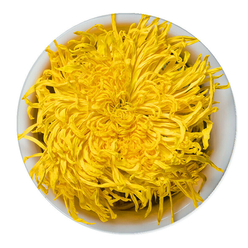 HelloYoung 20pcs-100pcs Yellow Chrysanthemum Tea Big Blooming Flower Dry Herbal Health Tea