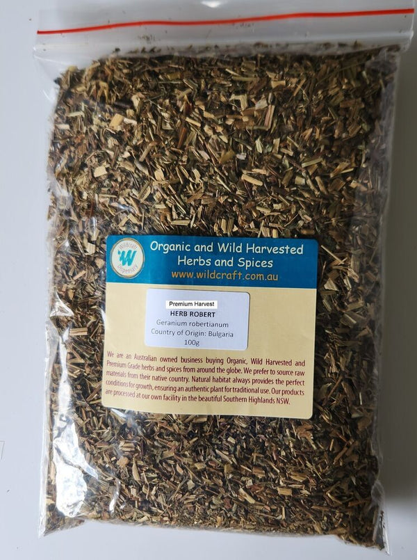 HERB ROBERT CRANESBILL PREMIUM HARVEST HERBAL TEA 90g Geranium robertianum