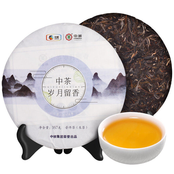 HelloYoung Sui Yue Liu Xiang * Zhongcha Pu'er Yunnan Menghai Qi Zi Tea Puer Raw 357g