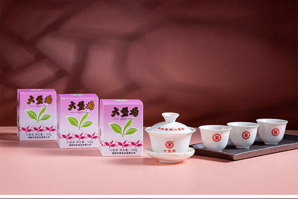 HelloYoung CHINATEA Brand Purple Box Lao Ba Zhong Cha Liu Bao Hei Cha Dark Tea Loose 100g