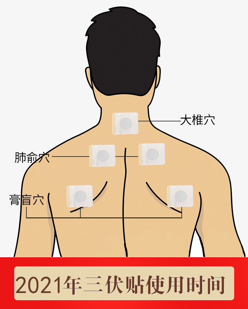 HelloYoung Pack of 30 Wormwood Sanfu Paste Cervical Moxa Plaster Peking Sang Paste III