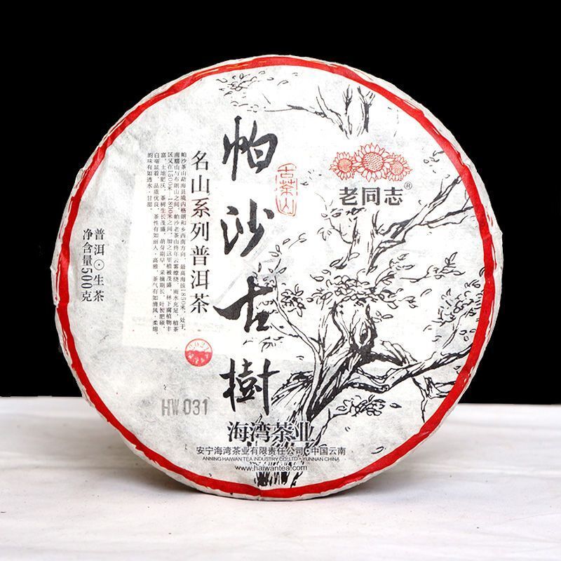 Haiwan Famous Mountain Aged Tree Raw Puer PaSha Gu Shu Old Pu'er Tea 500g