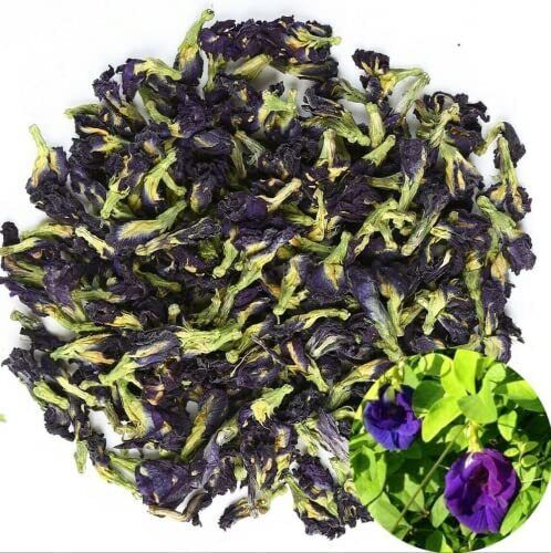HelloYoung 250 Grams (8.8 Oz) Naturally Produced Blue Butterfly Pea Flowers Dried Flowers