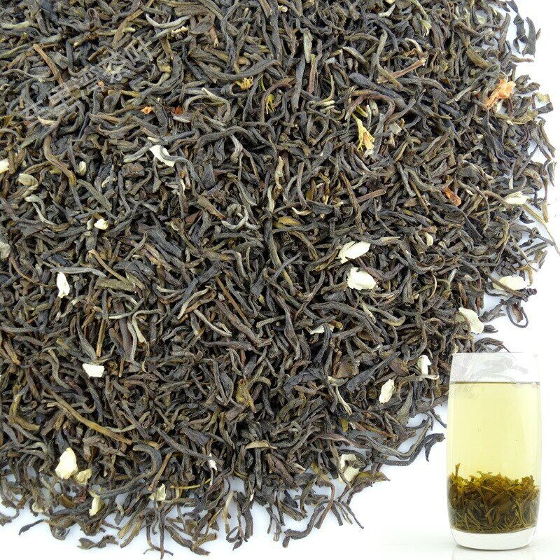 HelloYoung Chinese Organic Jasmine Green Tea Hairy Tip Silver Buds Loose Leaf Flower Tea Main image