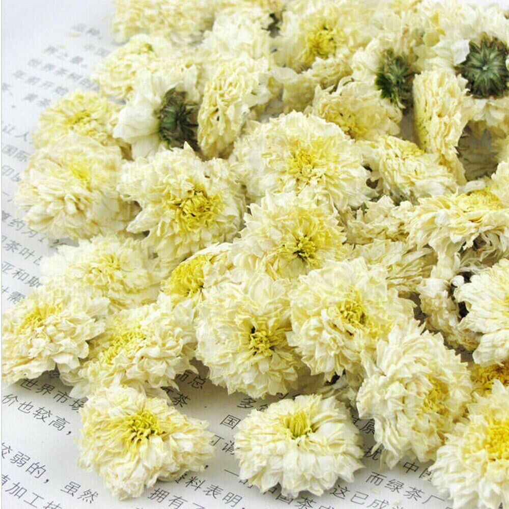 HelloYoung Organic Premium Huang Shan Tribute White Chrysanthemum Tea Dried Flower Tea 250g Main image