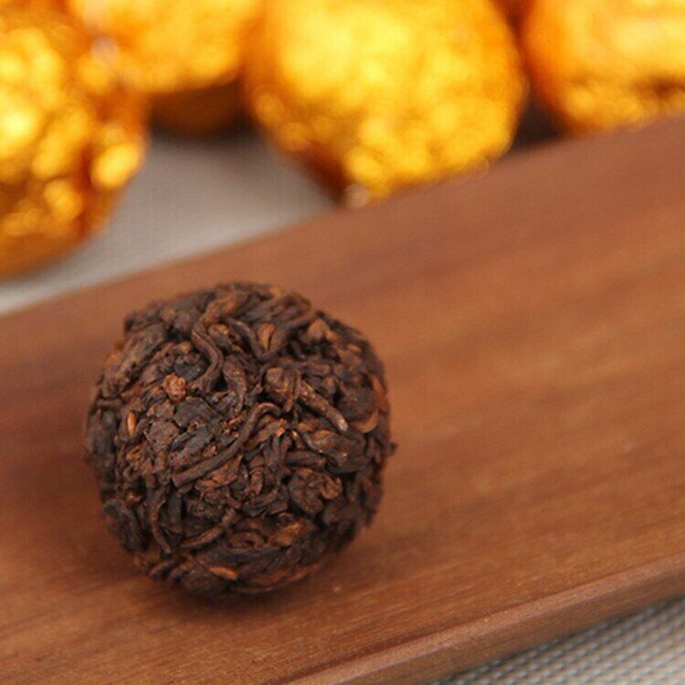 HelloYoung Yunnan Mellow Ripe Puer Tea Hand Made Dragon Pearl Shu Puer Tea 170g