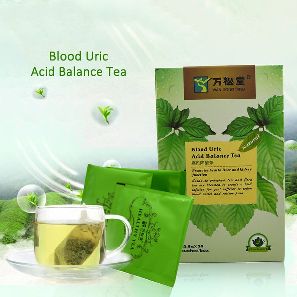 2*20Pcs Natural Herbal Blood Uric Acid Balance Tea Gout Joint Pain Relief Teabag