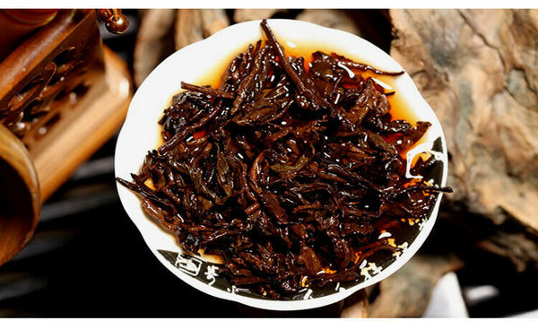 HelloYoung Menghai Heaven Earth Bulang Aged Rhythm Pu-erh Tea Cake 357g Ripe Puer Tea