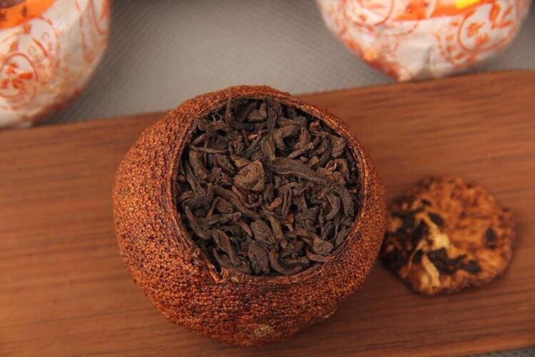 HelloYoung Xinhui Aged Chenpi Ripe Puer Tea Orange Skin Puerh Pu'er Loose Tea PEI YU 312